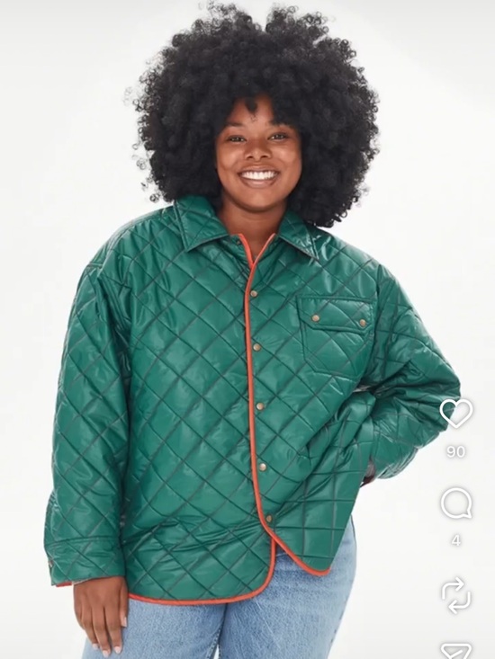 Clare V Jackets & Blazers - Clare V Quilted Green and Orange Reversible Puffer Jacket